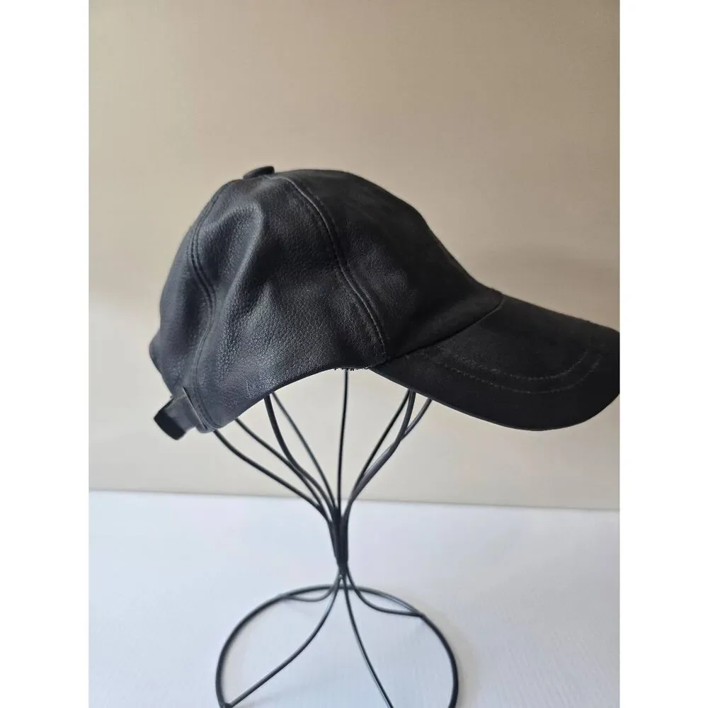Black Leather Cap